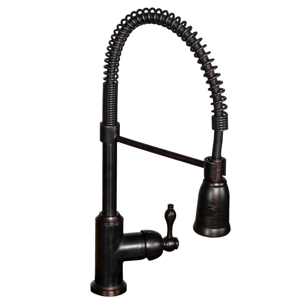 Premier Copper Products All-in-One Copper 42 in. Triple Bowl Kitchen Farmhouse Apron Front Sink with Spring Faucet in Oil Rubbed Bronze, photo 9 of 12