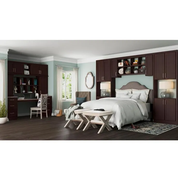 Hampton Bay Shaker Assembled 36x34.5x24 in. Blind Base Corner Kitchen Cabinet in Java, photo 4 of 10