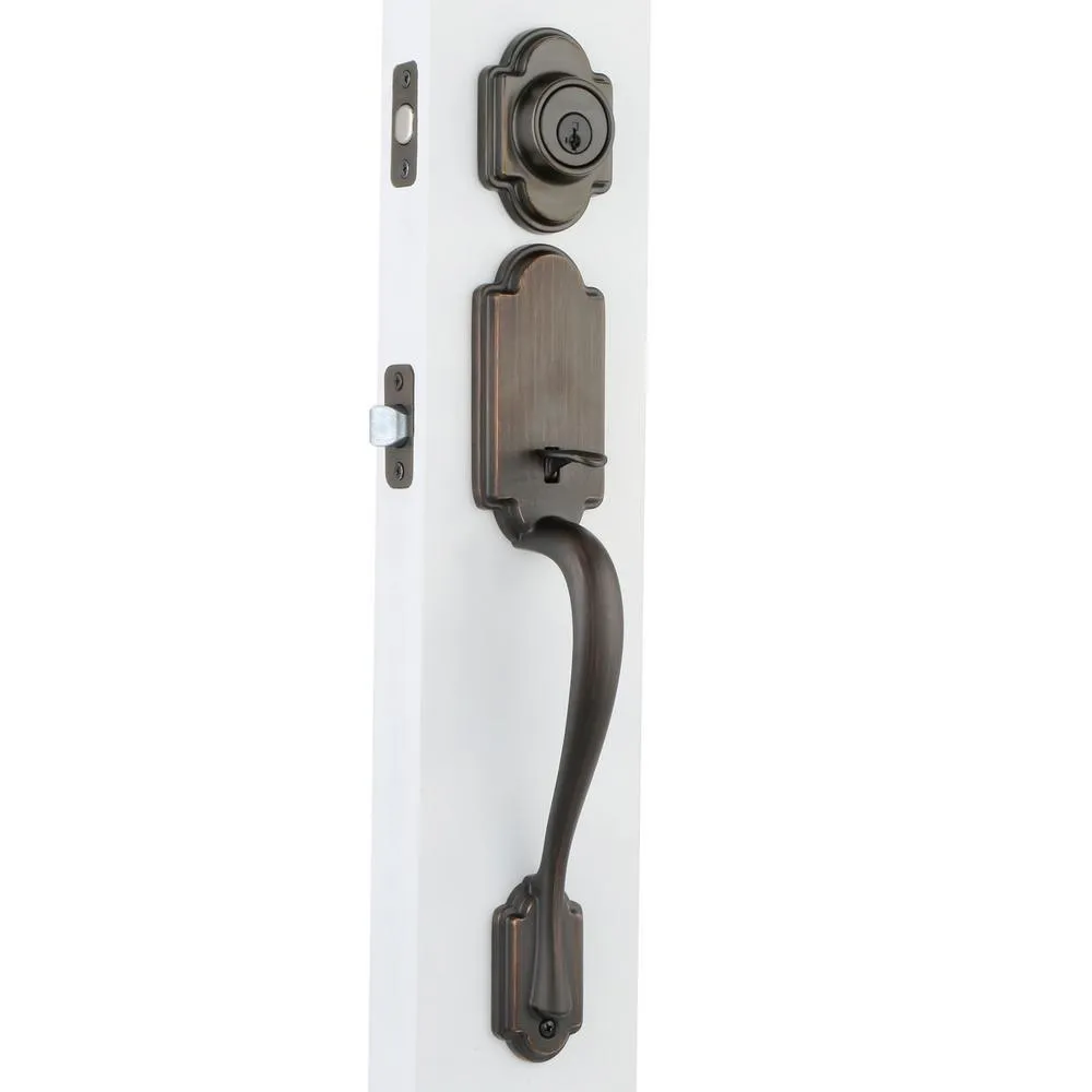 Arlington Venetian Bronze Single Cylinder Door Handleset with Tustin Door Lever Featuring SmartKey Security, photo 6 of 9