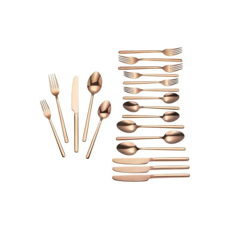 Brenner 20-Piece Stainless Steel with Copper Finish Flatware Set (Service for 4), photo 7 of 14