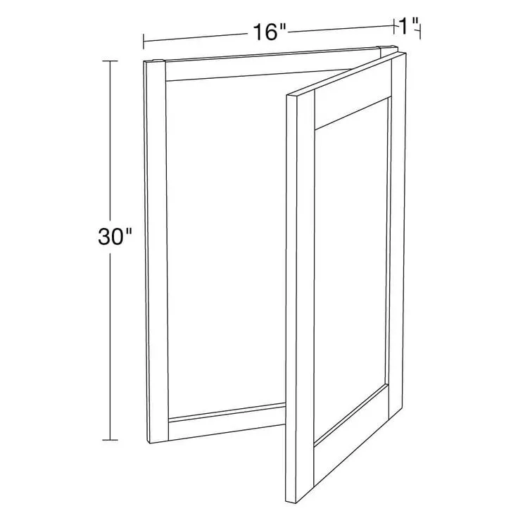 Home Decorators Collection Washington Vessel Blue Plywood Shaker Assembled Sink Base Kitchen Cabinet Soft Close 16 in W x 1 in D x 30 in H, photo 2 of 6