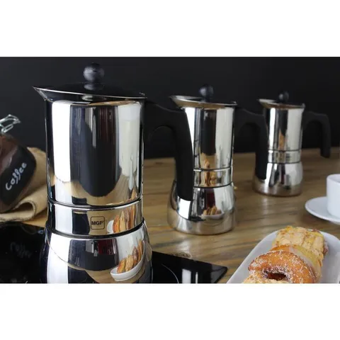 Genova 6-Cups Stainless Steel Espresso Coffee Maker
