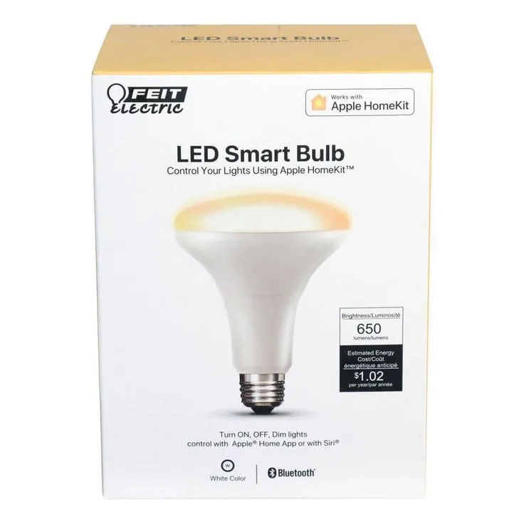 Feit Electric 65-Watt Equivalent Soft White (2700K) BR30 Dimmable Wi-Fi LED Smart Light Bulb (12-Pack), photo 3 of 6