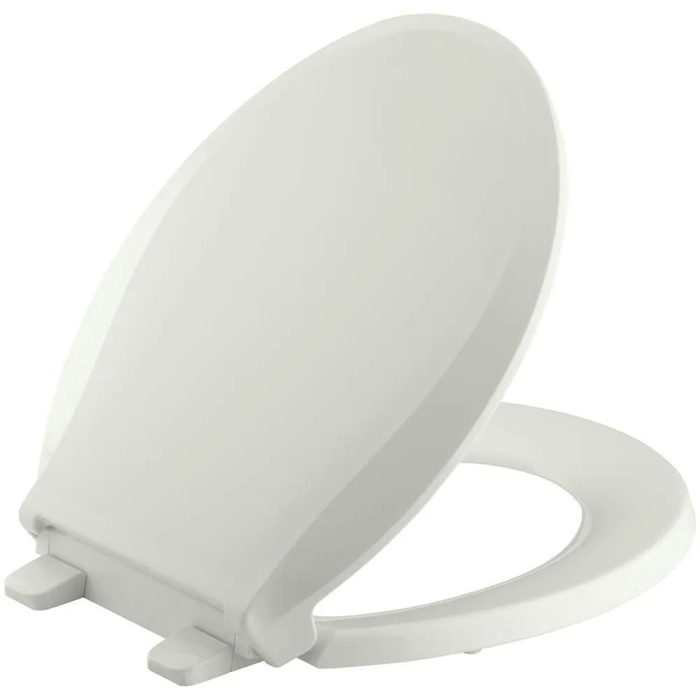 Cachet Quiet-Close Round Closed Front Toilet Seat with Grip-Tight Bumpers in White, photo 12 of 18