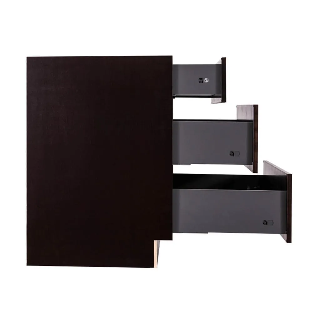 Anchester Assembled 24 in. x 34.5 in. x 24 in. Base Cabinet with 3 Drawers in Dark Espresso, photo 3 of 6