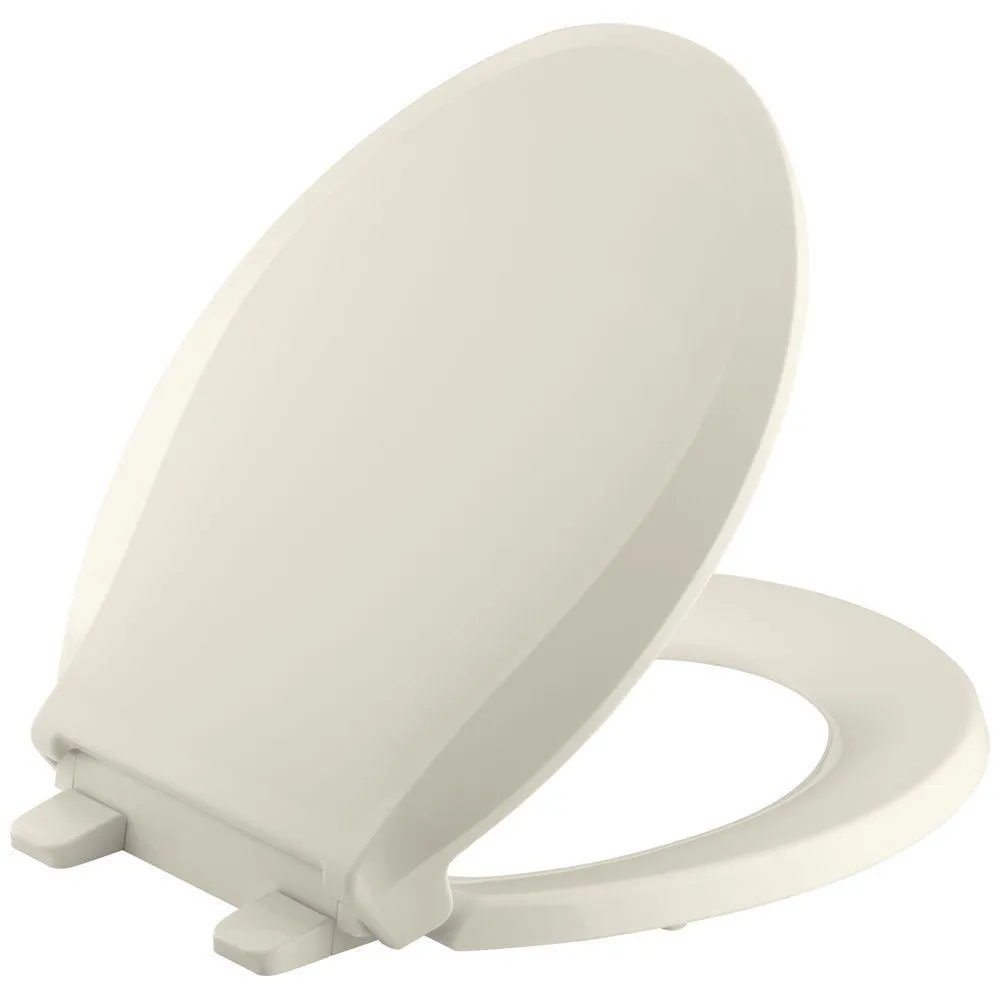 Cachet Quiet-Close Round Closed Front Toilet Seat with Grip-Tight Bumpers in White, photo 18 of 18