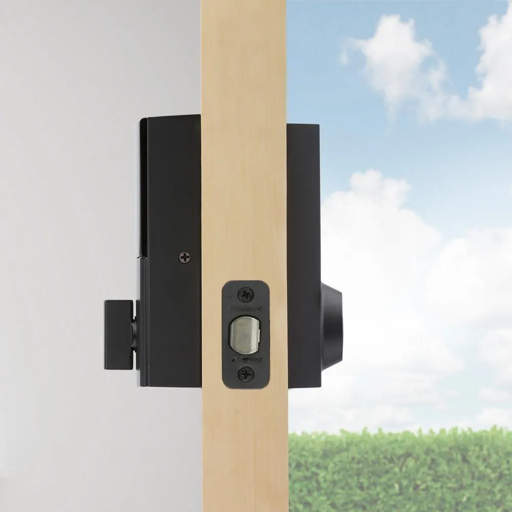 Kwikset Premis Contemporary Touchscreen Smart Lock Matte Black Single Cylinder Electronic Deadbolt Featuring SmartKey Security, photo 5 of 7