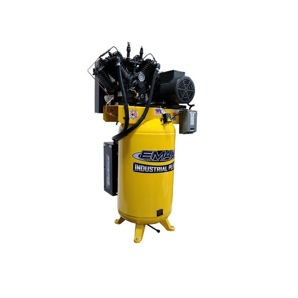 EMAX Industrial PLUS 80 Gal. 10 HP 1-Phase Silent Air Electric Air Compressor with pressure lubricated pump, photo 9 of 11