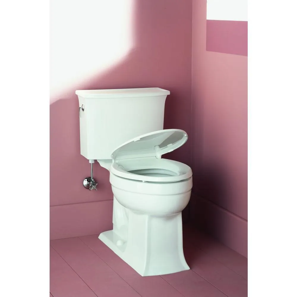 Cachet Quiet-Close Elongated Closed Front Toilet Seat with Grip-Tight Bumpers in White, photo 5 of 22
