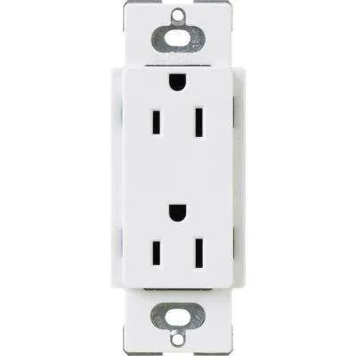 Tamper-Resistant Duplex Receptacle, 15 Amp, White