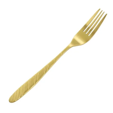 La Vague 20-Piece Matte Gold Flatware Utensil Set