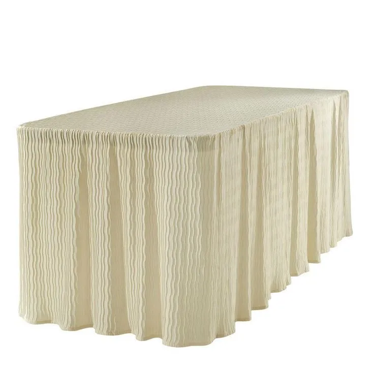6 ft. White Table Cloth Made for Folding Tables, photo 5 of 8