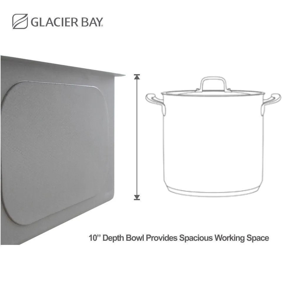 All-in-One Drop-In Stainless Steel 33 in. 4-Hole 50/50 Double Bowl Workstation Sink with Faucet and Accessories Kit, photo 8 of 10