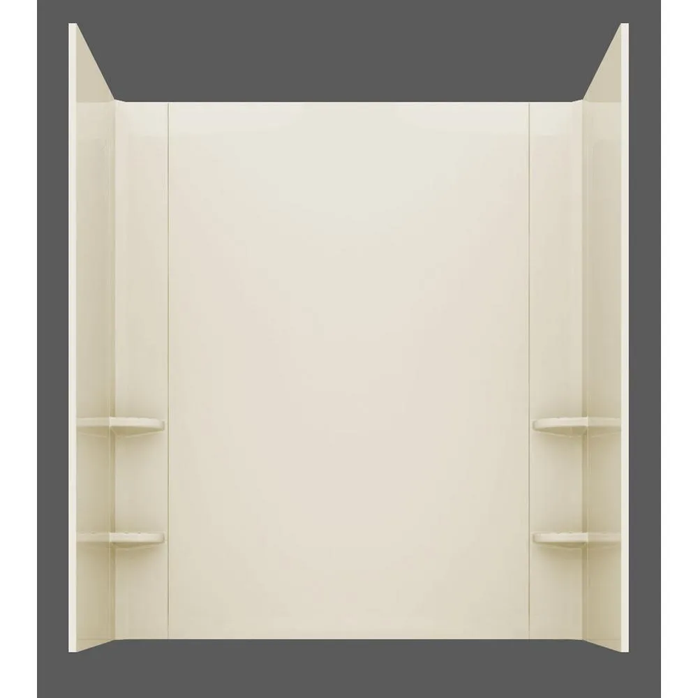Rampart 4.5 ft. Walk-in Non-Whirlpool Bathtub with Easy Up Adhesive Wall Surround in Biscuit, photo 3 of 7