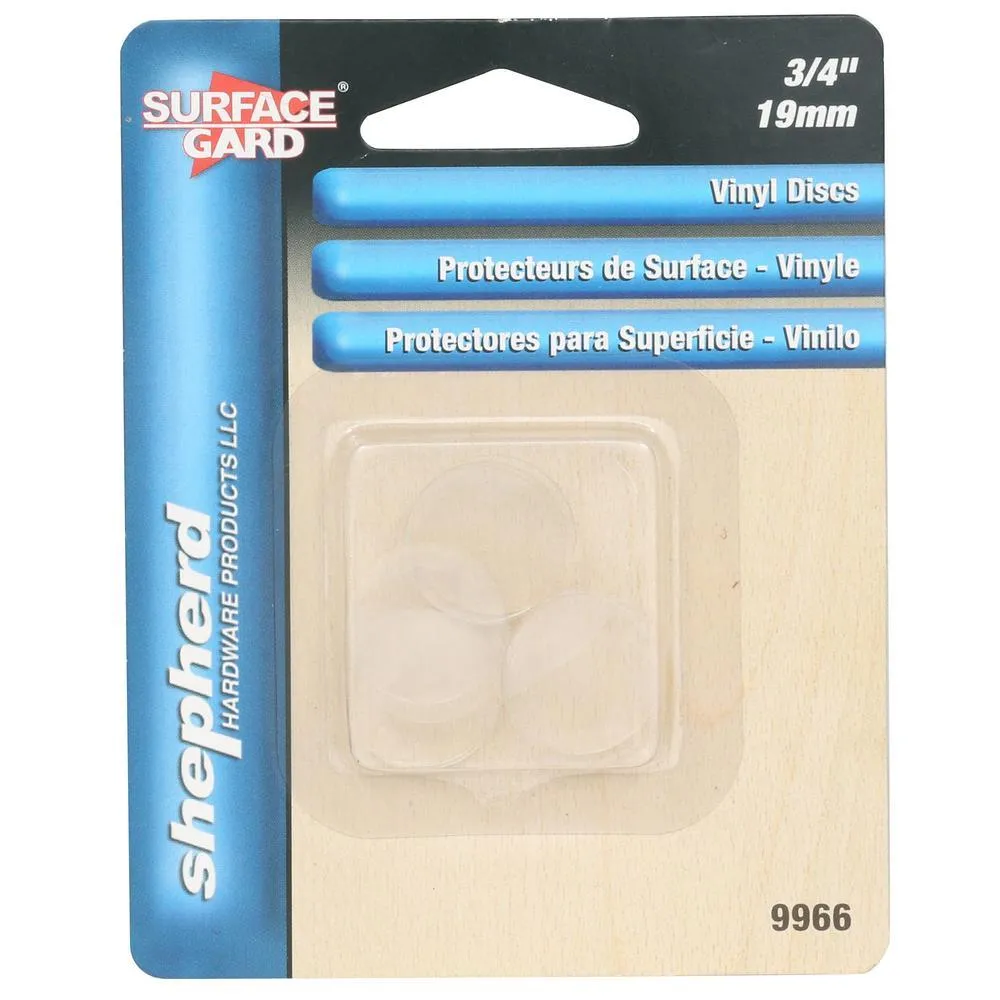 Shepherd 3/4 in. Clear Vinyl Non-Adhesive Discs for Glass Surfaces (10 per Pack), photo 4 of 5