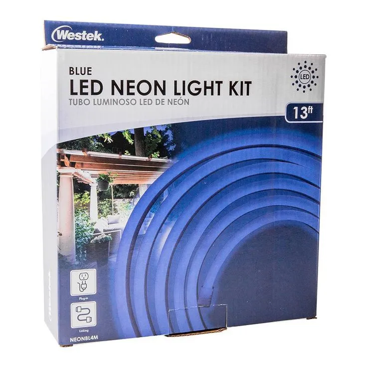 Westek Indoor/Outdoor 13.1 ft. Neon LED Blue Rope Light Kit, photo 5 of 7