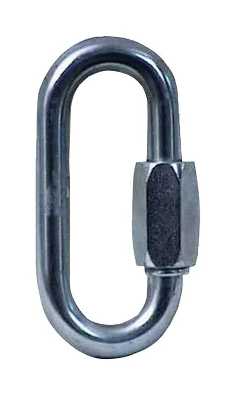 Zinc-Plated Steel Quick Link, 4-1/4 in Length, 3300 lb WLL