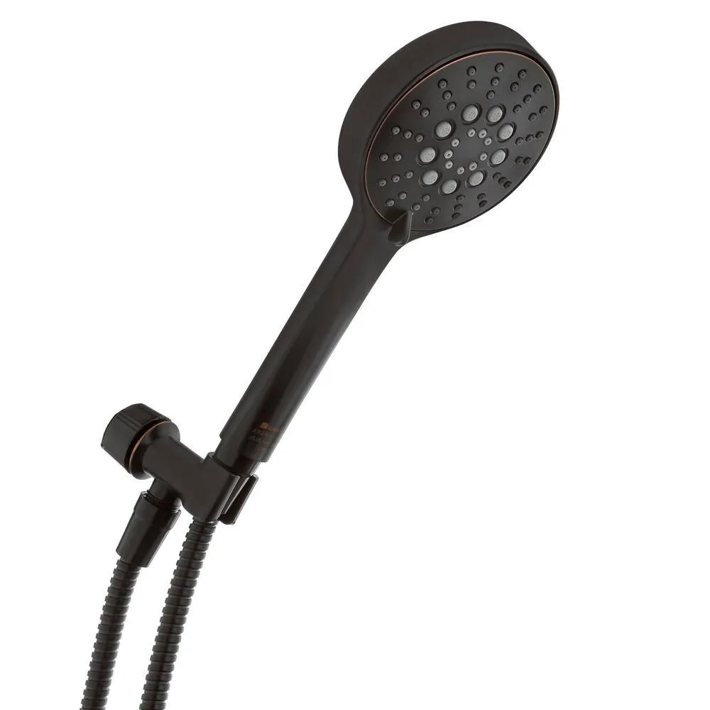 Modern 6-Spray 4.5 in. Single Wall Mount Handheld Adjustable Shower Head in Brushed Nickel, photo 9 of 9