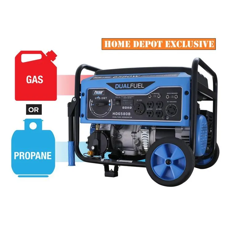 Pulsar 6,580/5,500-Watt Dual Fuel Gasoline/Propane Powered Recoil Start Portable Generator with CARB Compliant 274 cc Engine, photo 6 of 10