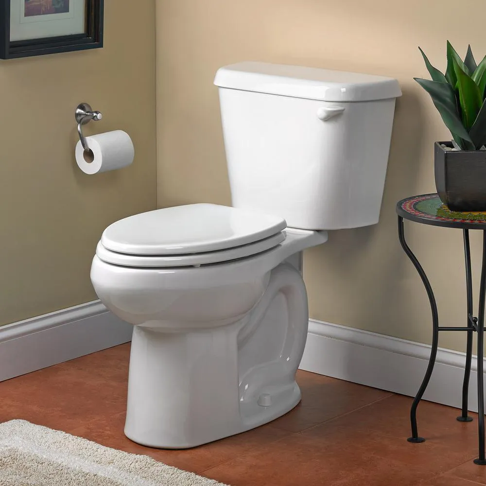 American Standard Colony 10 in. Rough-In 2-Piece 1.28 GPF Single-Flush Elongated Toilet in White (Seat Not Included), photo 4 of 17