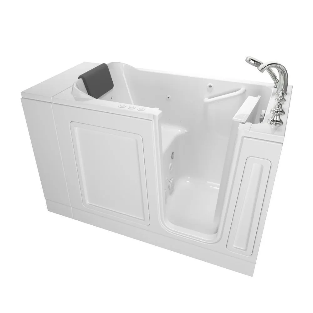 Acrylic Luxury 48 in. x 28 in. Left Hand Walk-In Whirlpool and Air Bathtub in Linen, photo 15 of 15
