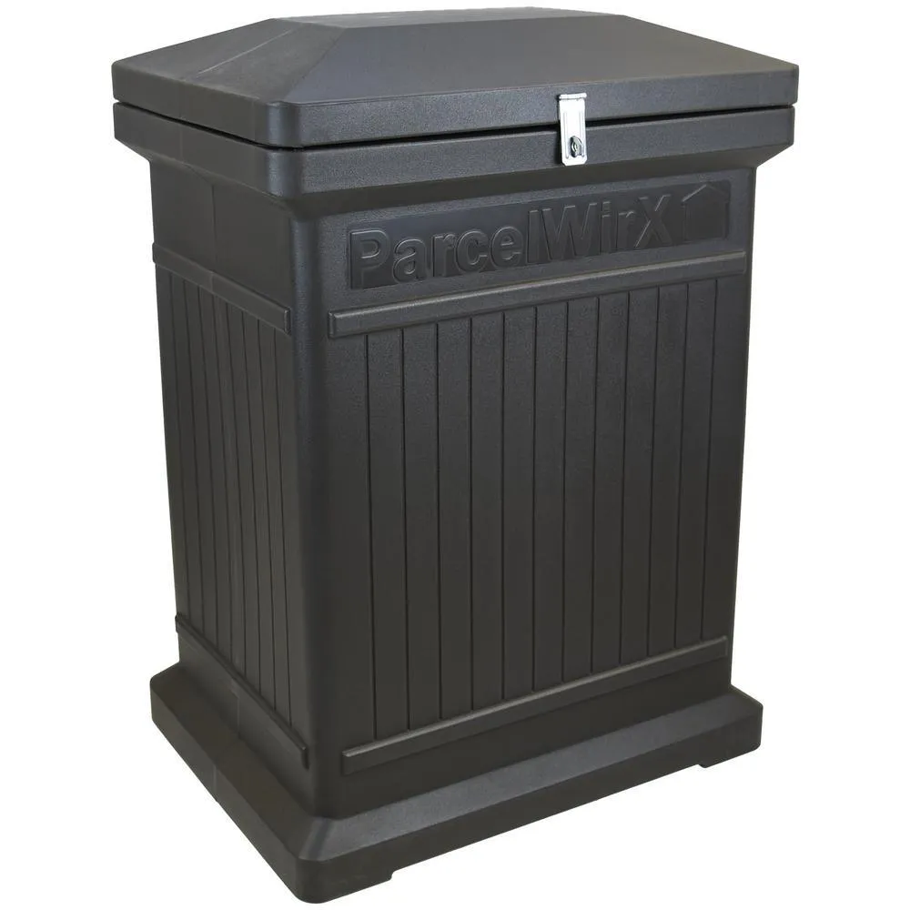 ParceWirx Premium Vertical Architectural Graphite Delivery Drop Box Hinged Lid with Swinging Latch for Locking, photo 4 of 11