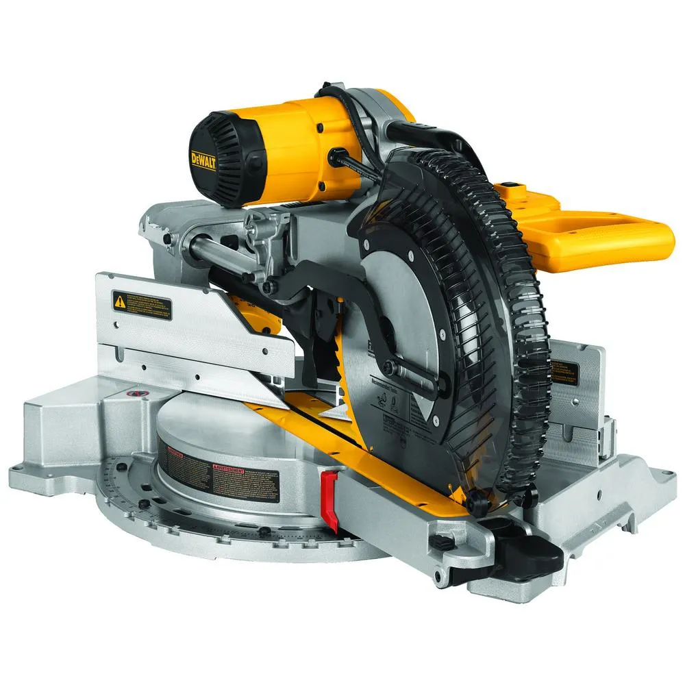 DEWALT 15 Amp Corded 12 in. Double-Bevel Sliding Compound Miter Saw with Bonus 20 Series 12 in. 60T Fine Finish Saw Blade, photo 9 of 13