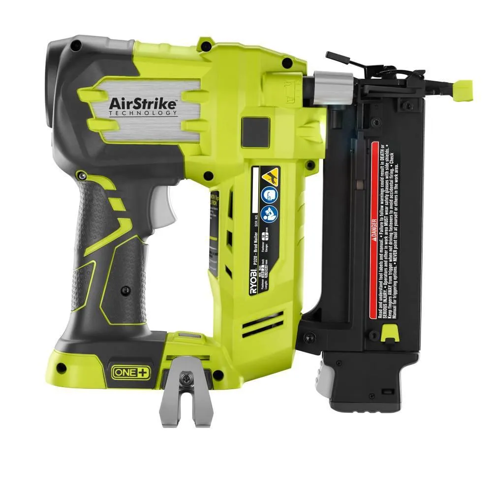 RYOBI 18V ONE+ Cordless AirStrike 18-Gauge Brad Nailer with Sample Nails, (1) 4.0 Ah Battery and Charger, photo 5 of 14