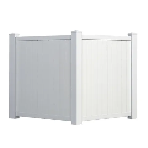 4.5 ft high · 3.5 ft wide White Vinyl Privacy Corner Accent Fence Panel Kit