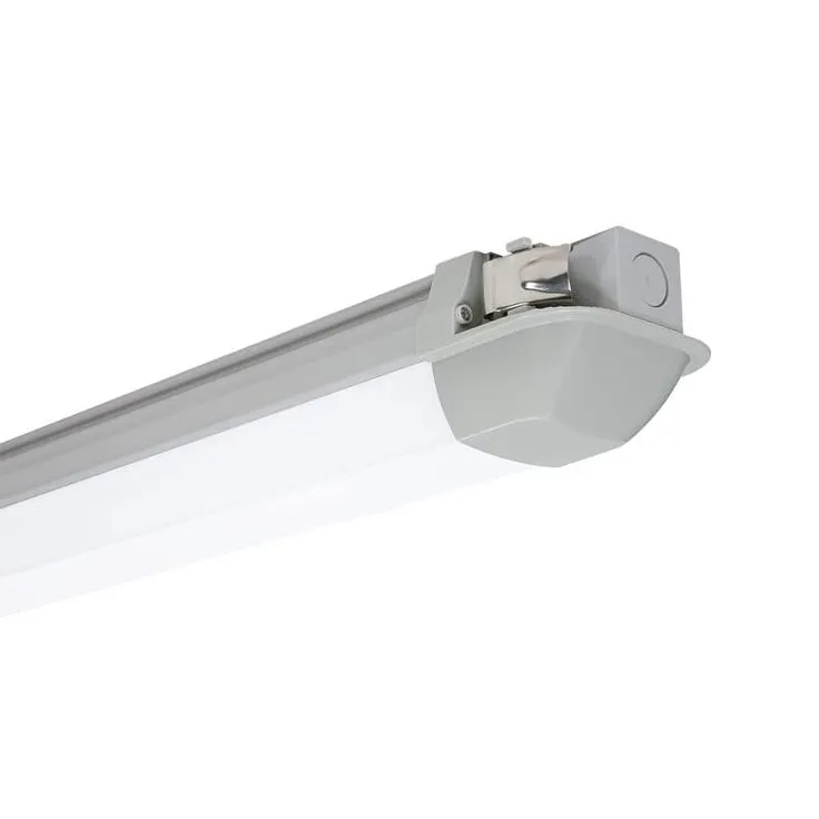 Commercial Electric 4 ft. Vapor Tight 4500 Lumens Gray Integrated LED Wraparound Light 3000K 4000K 5000K Wet Rated 120-277v, photo 7 of 10