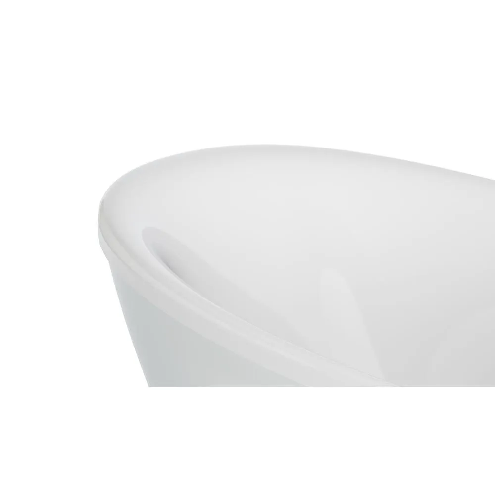 Universal Tubs Johanna 59 in. x 30 in. Acrylic Flatbottom Freestanding Soaking Bathtub in White, photo 3 of 13