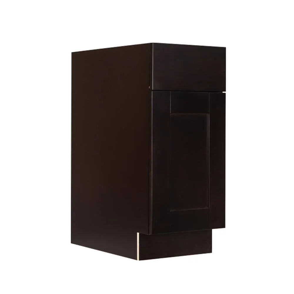 LIFEART CABINETRY Anchester Assembled 18 in. x 34.5 in. x 24 in. Base Cabinet with 1 Door and 1 Drawer in Dark Espresso, photo 4 of 7