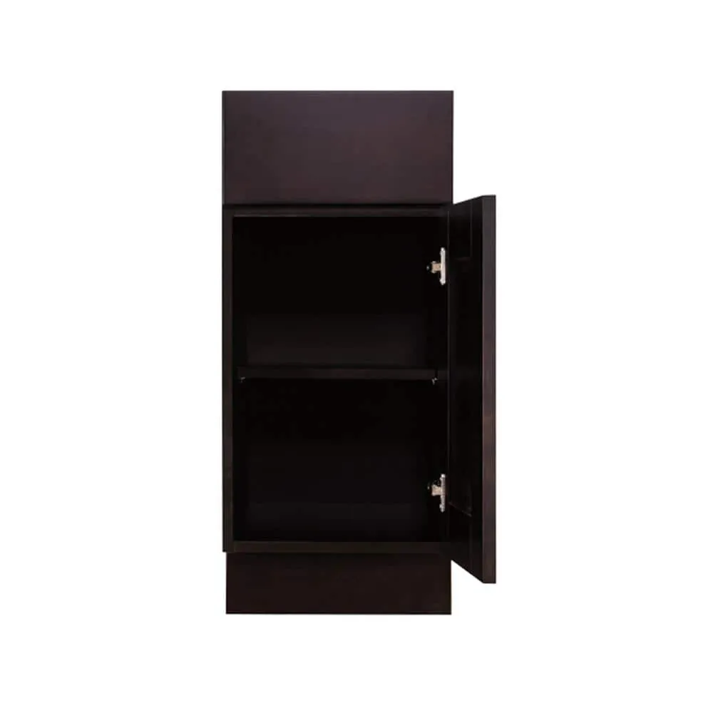 LIFEART CABINETRY Anchester Assembled 21 in. x 34.5 in. x 24 in. Base Cabinet with 1 Door and 1 Drawer in Dark Espresso, photo 2 of 7