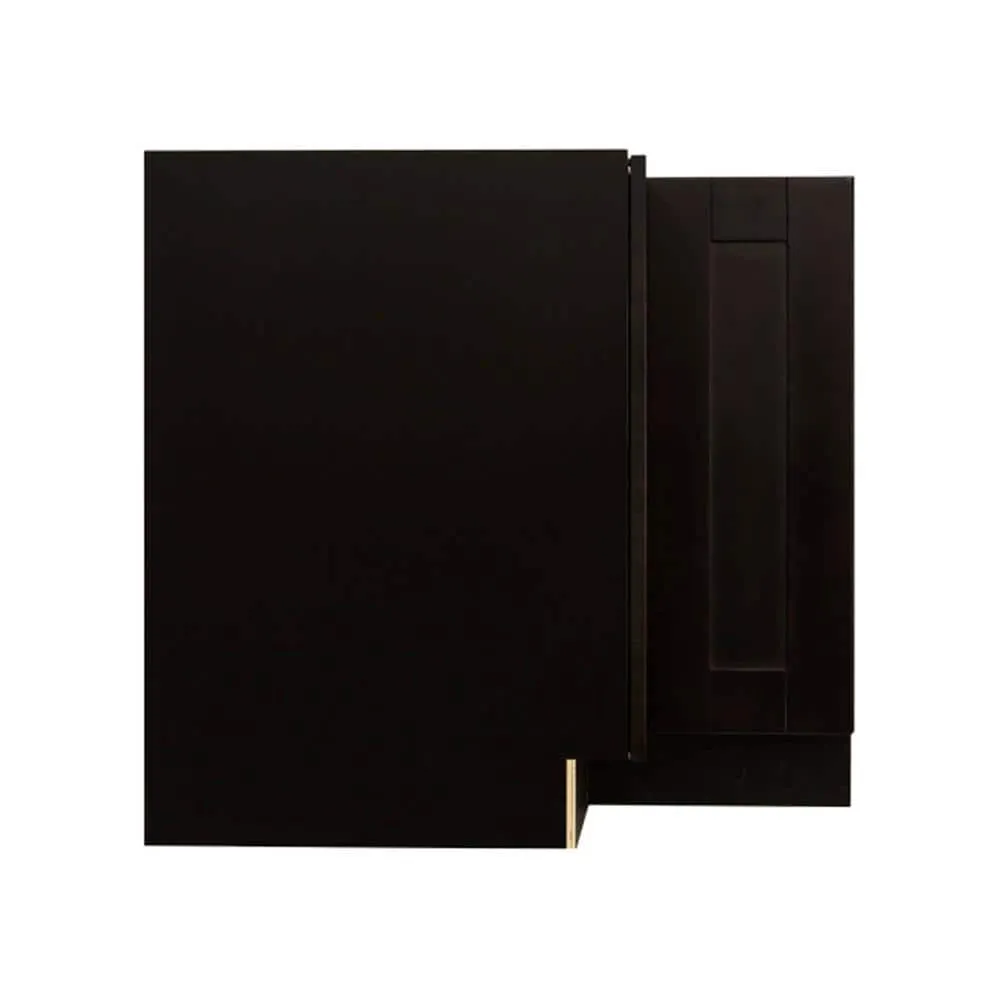 LIFEART CABINETRY Anchester Assembled 33 in. x 34.5 in. x 24 in. Base Lazy Susan Cabinet in Dark Espresso, photo 4 of 9