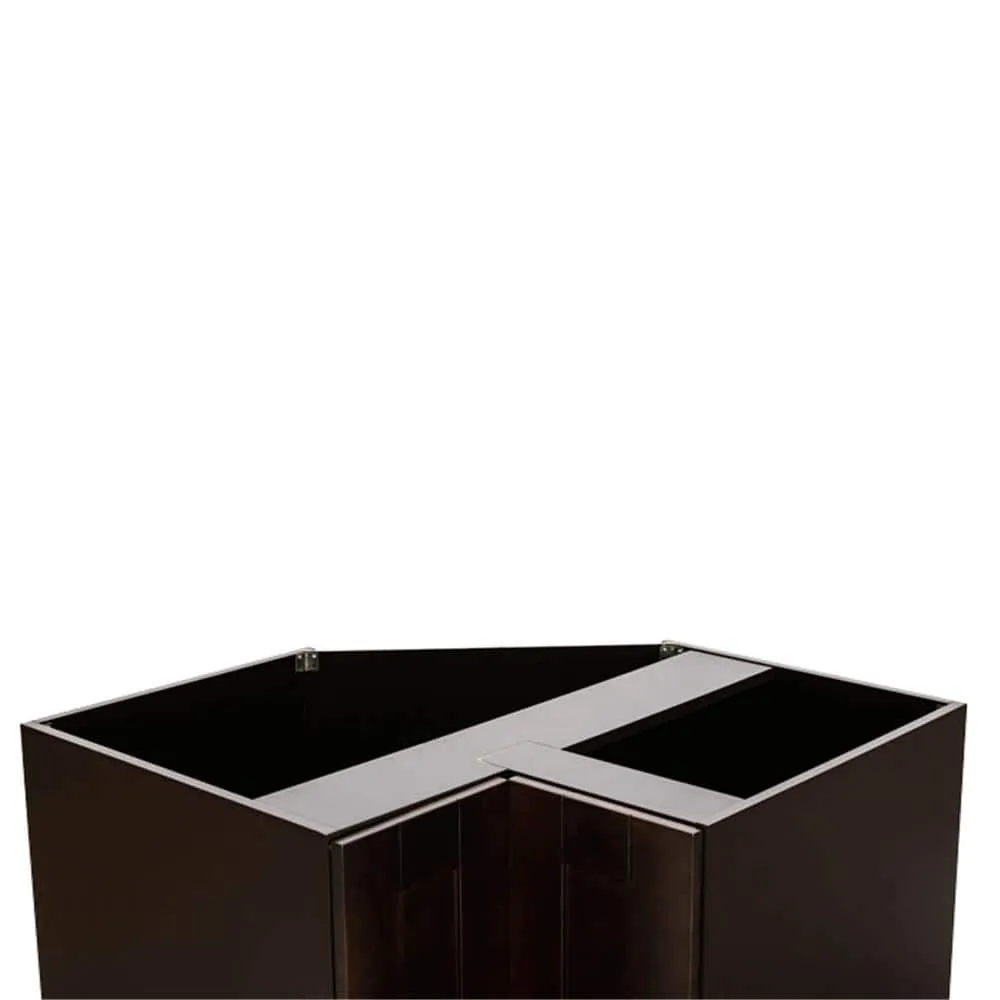 LIFEART CABINETRY Anchester Assembled 33 in. x 34.5 in. x 24 in. Base Lazy Susan Cabinet in Dark Espresso, photo 5 of 9