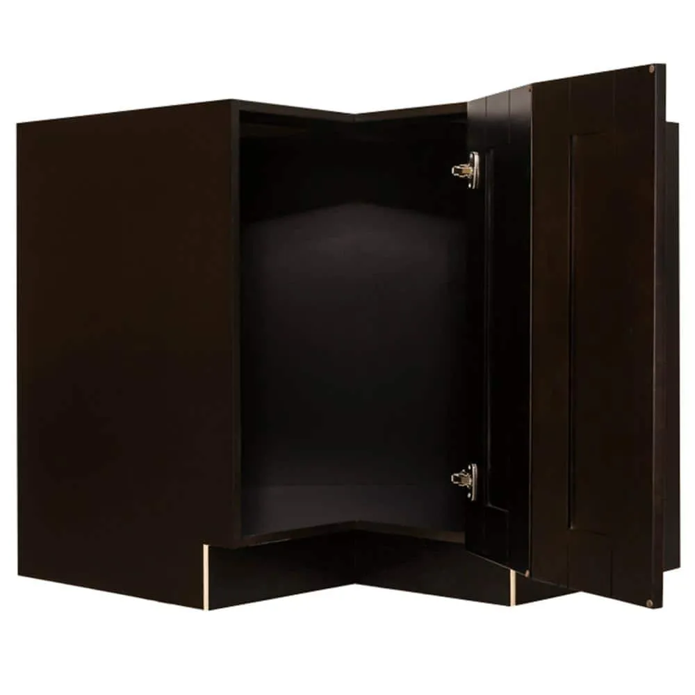 LIFEART CABINETRY Anchester Assembled 36 in. x 34.5 in. x 24 in. Base Lazy Susan Cabinet in Dark Espresso, photo 2 of 9