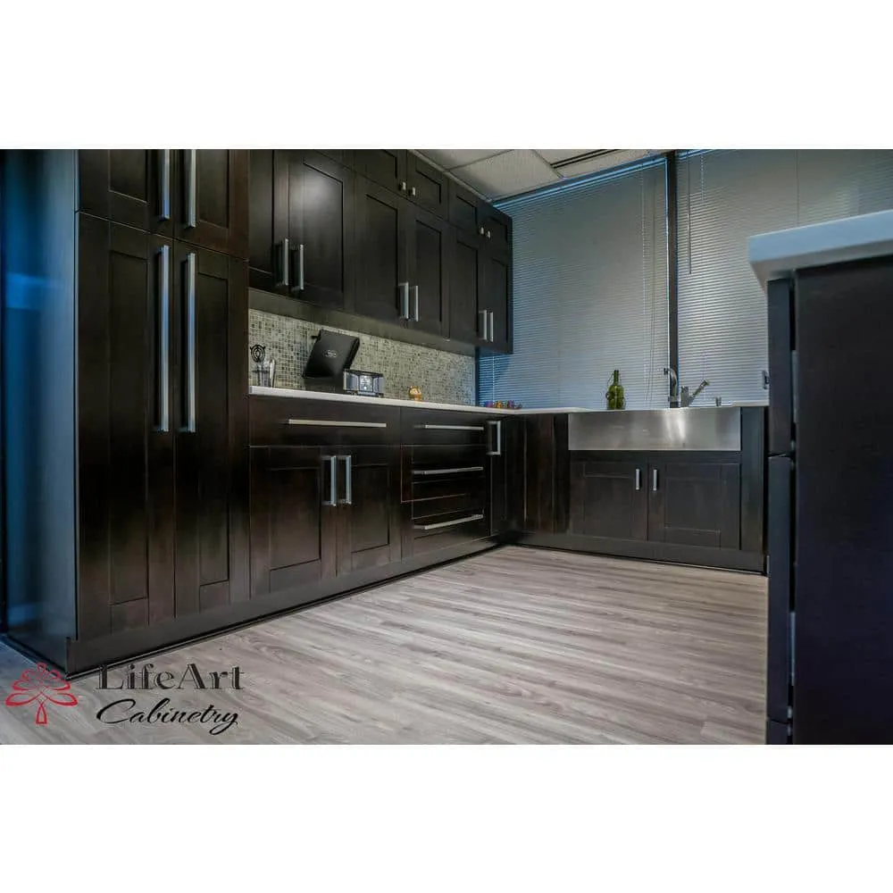 LIFEART CABINETRY Anchester Assembled 24 in. x 84 in. x 24 in. Tall Pantry with 4 Doors in Dark Espresso, photo 8 of 8