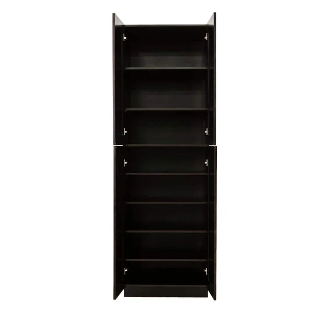 LIFEART CABINETRY Anchester Assembled 24 in. x 90 in. x 24 in. Tall Pantry with 4 Doors in Dark Espresso, photo 2 of 7