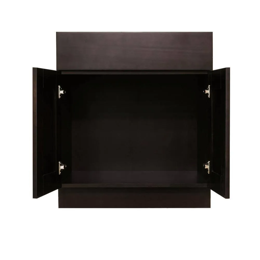 LIFEART CABINETRY Anchester Assembled 27 in. x 34.5 in. x 24 in. Sink Base Cabinet with 2 Doors in Dark Espresso, photo 2 of 6