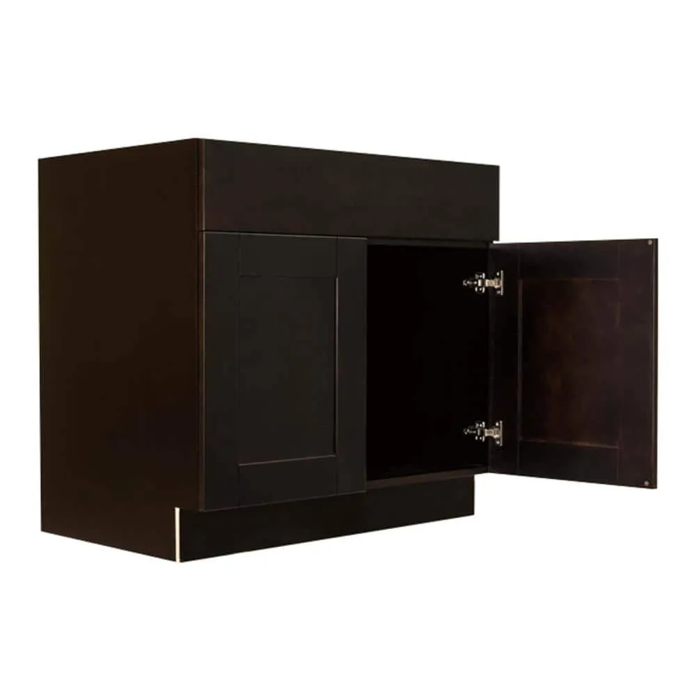 LIFEART CABINETRY Anchester Assembled 36 in. x 34.5 in. x 24 in. Sink Base Cabinet with 2 Doors in Dark Espresso, photo 3 of 5