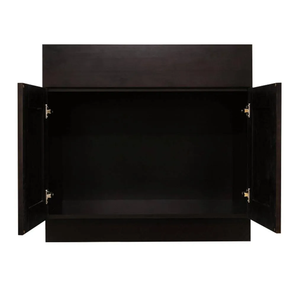 LIFEART CABINETRY Anchester Assembled 39 in. x 34.5 in. x 24 in. Sink Base Cabinet with 2 Doors in Dark Espresso, photo 2 of 6