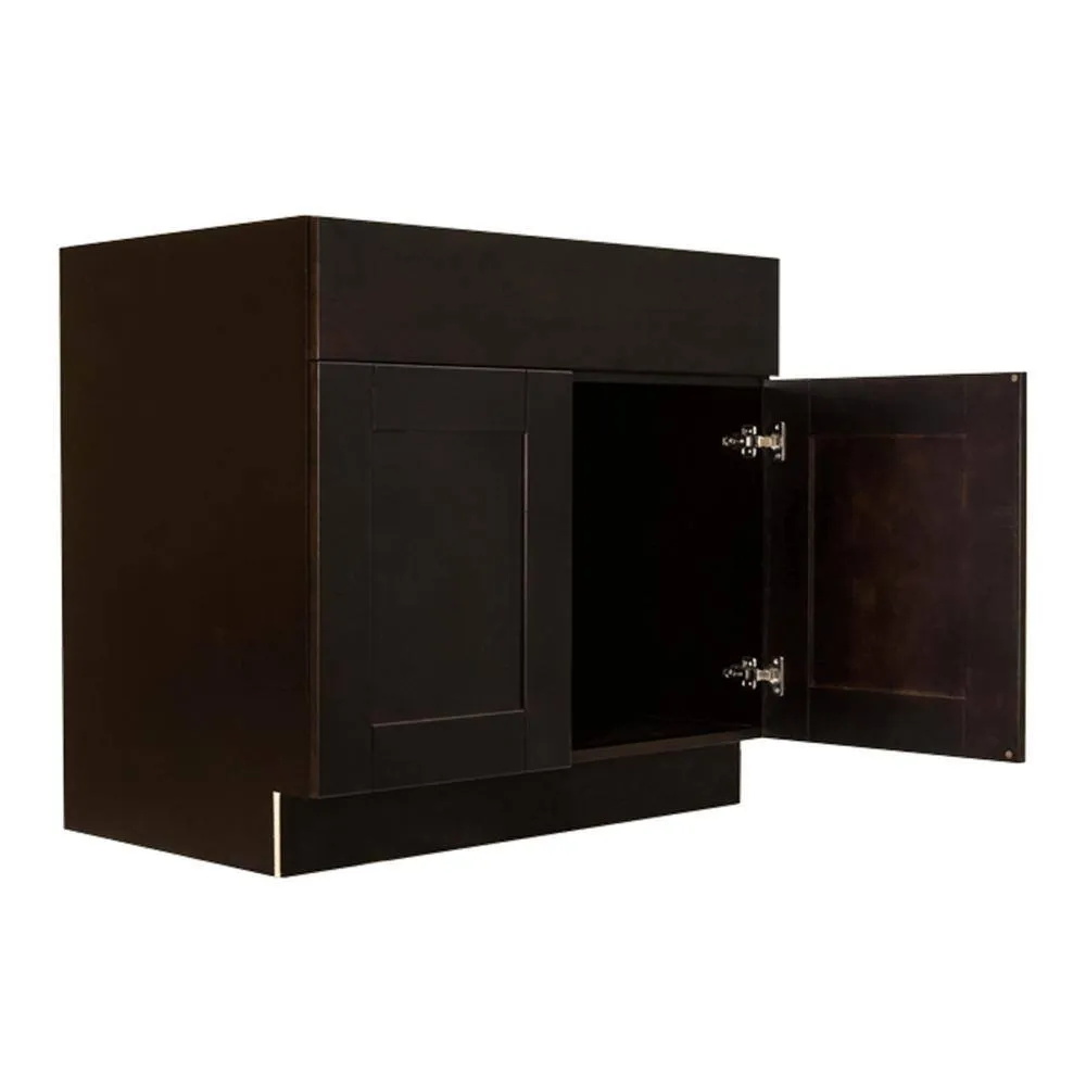 LIFEART CABINETRY Anchester Assembled 42 in. x 34.5 in. x 24 in. Sink Base Cabinet with 2 Doors in Dark Espresso, photo 3 of 6