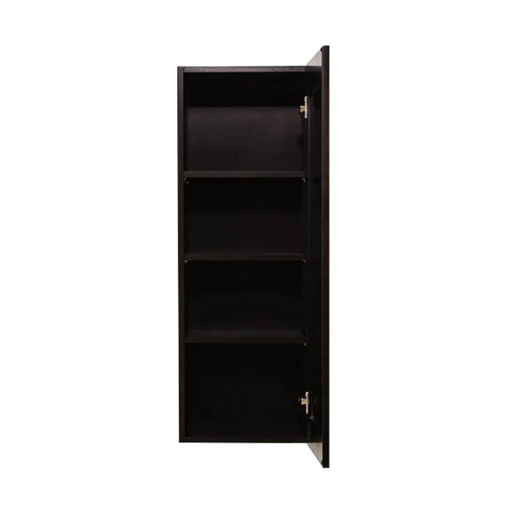 LIFEART CABINETRY Anchester Assembled 9 in. x 42 in. x 12 in. Wall Cabinet with 1 Door 3 Shelves in Dark Espresso, photo 2 of 6