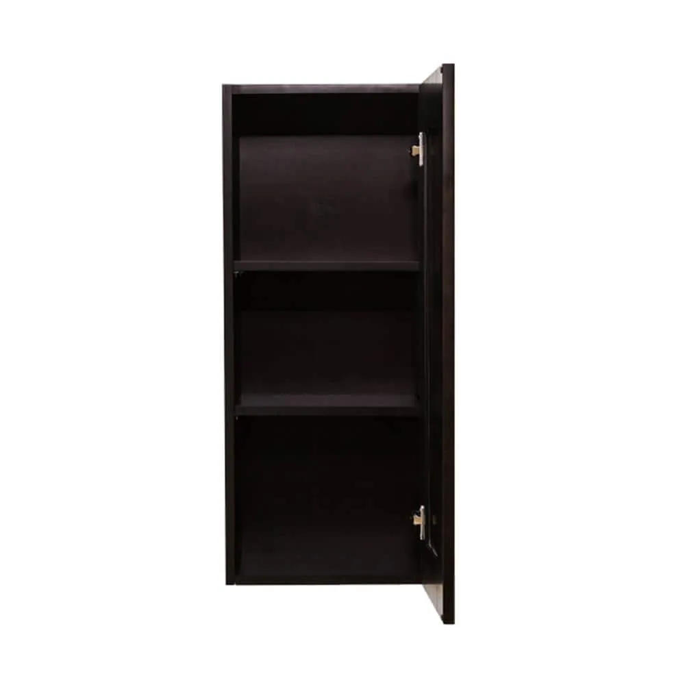 LIFEART CABINETRY Anchester Assembled 15 in. x 36 in. x 12 in. Wall Cabinet with 1 Door 2 Shelves in Dark Espresso, photo 2 of 6