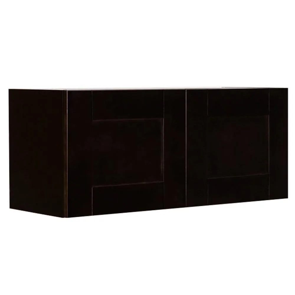 LIFEART CABINETRY Anchester Assembled 36 in. x 18 in. x 24 in. Wall Cabinet with 2 Doors No Shelf in Dark Espresso, photo 5 of 8