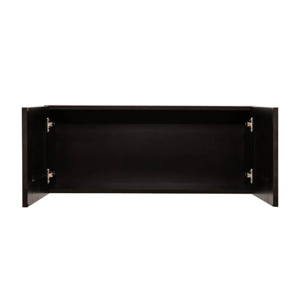LIFEART CABINETRY Anchester Assembled 36 in. x 18 in. x 24 in. Wall Cabinet with 2 Doors No Shelf in Dark Espresso, photo 3 of 8