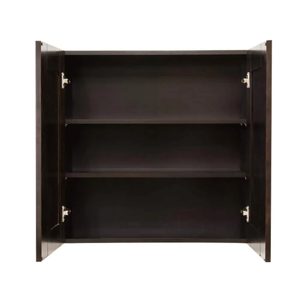 LIFEART CABINETRY Anchester Assembled 36 in. x 21 in. x 24 in. Wall Cabinet with 2 Doors 1 Shelf in Dark Espresso, photo 2 of 6