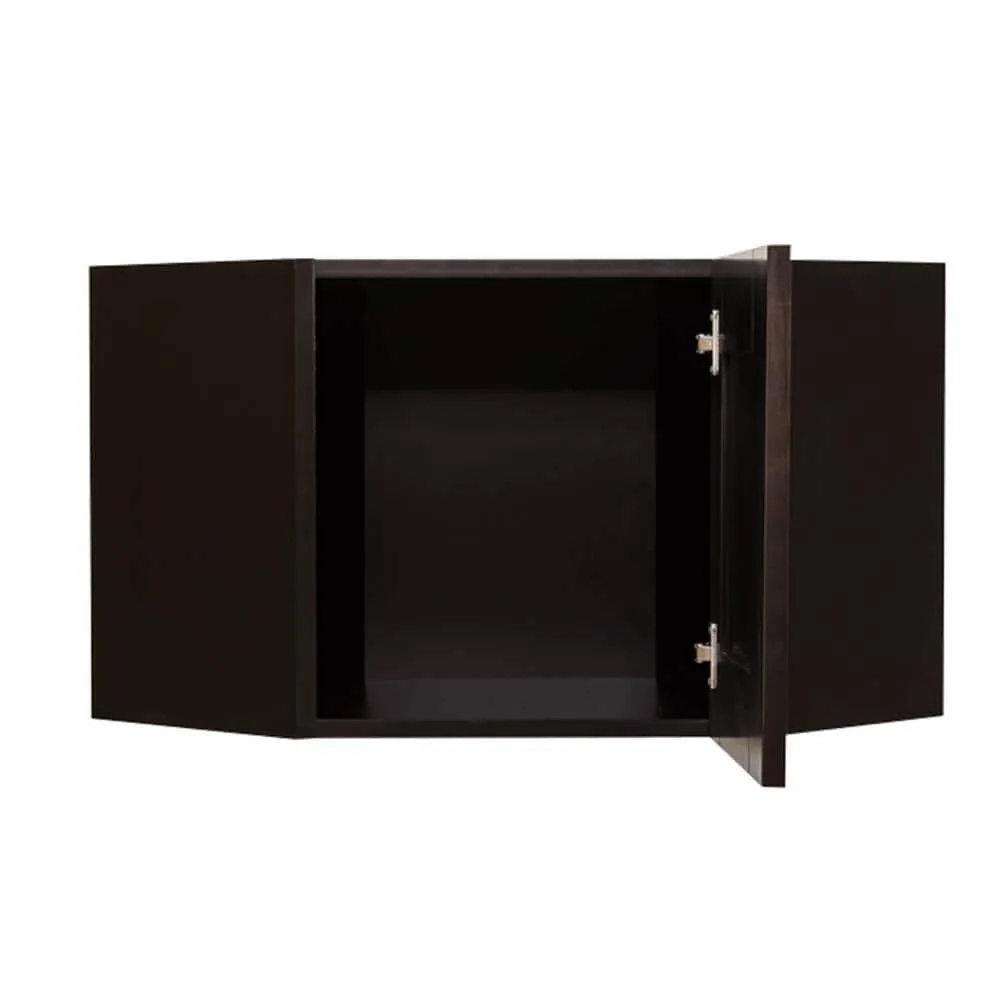 LIFEART CABINETRY Anchester Assembled 24x12x12 in. Wall Diagonal Cabinet with 1 Door in Dark Espresso, photo 2 of 6
