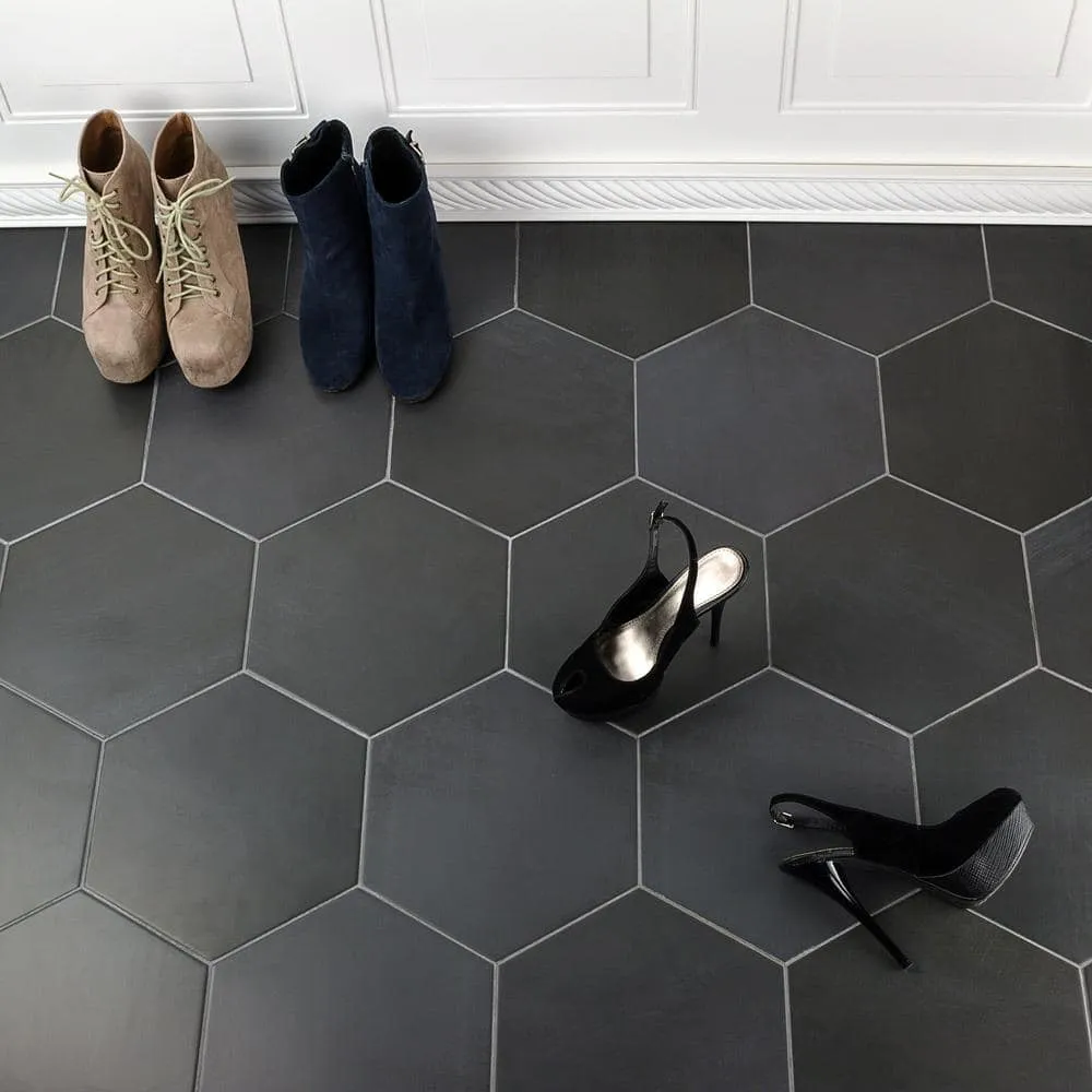 Ivy Hill Tile Langston Dark Gray 9.875 in. x 11.375 in. x 10mm Matte Porcelain Floor and Wall Tile (18 Pieces, 10.76 sq. ft. per Box), photo 4 of 8