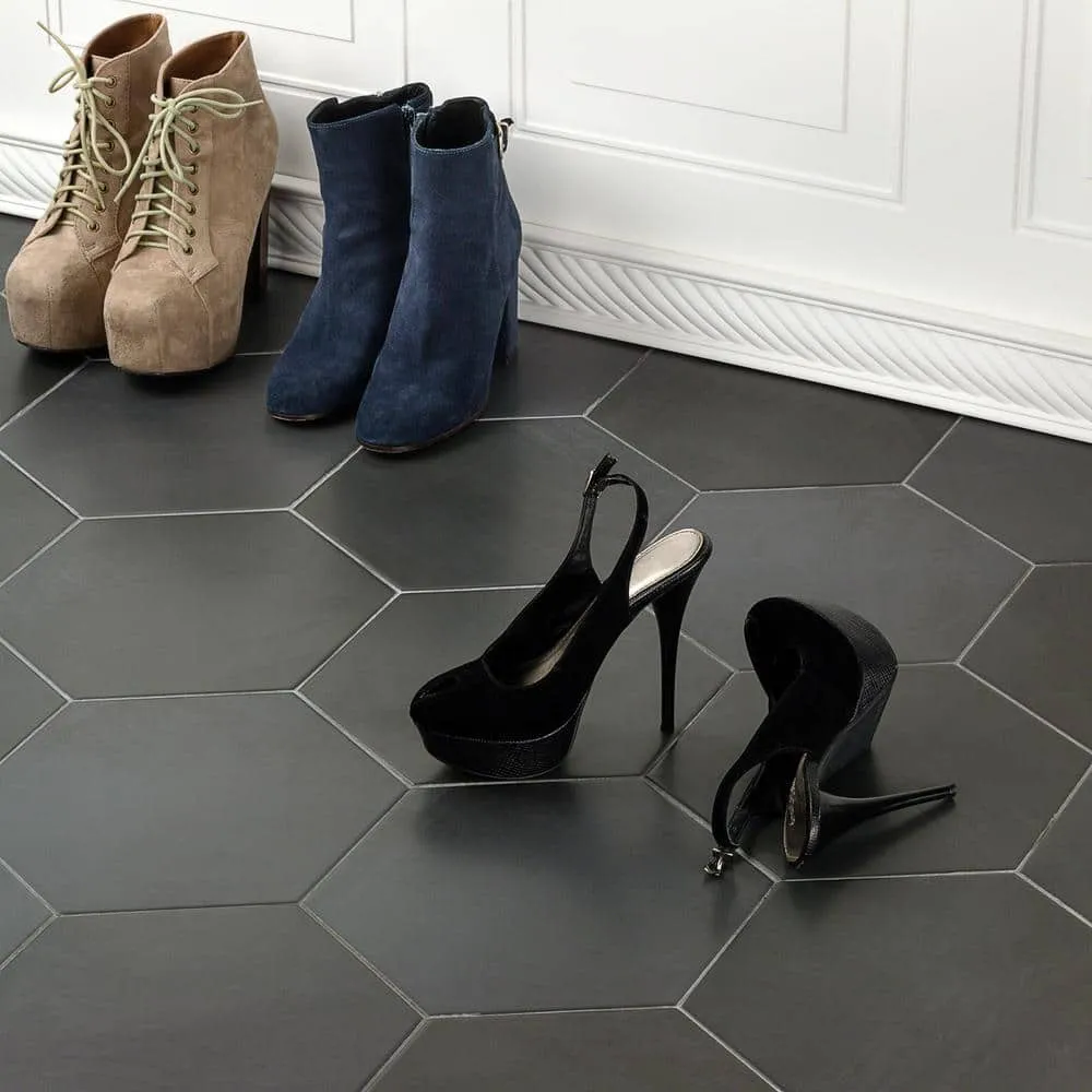 Ivy Hill Tile Langston Dark Gray 9.875 in. x 11.375 in. x 10mm Matte Porcelain Floor and Wall Tile (18 Pieces, 10.76 sq. ft. per Box), photo 2 of 8